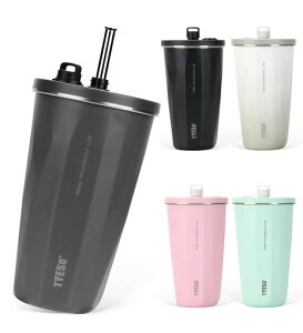 �ySNS�Řb��zTYESO �^���u���[ �X�g���[�t�� 600ml �X�e�����X �W�t�� �^��f�M �ۉ� �ۗ� �A�E�g�h�A �����^�ѕ֗� ������ �R��Ȃ� ��e�� ���F �g���x��