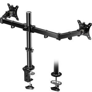 BONTEC�f���A�����j�^�[�A�[��2���13-32�C���`�Ή��f�B�X�v���C�X�^���h���������\�X�C�x���`���g360°��]VESA75x75/100x100�e�A�[���ω׏d10kg�N�����v&�O�����b�g���t���P�[�u���Ǘ�