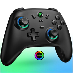 Switch�R���g���[���[Switch1/2��Ή�7�FRGB���C�g�X���[�v�����X�C�b�`�R���g���[���[����1000mAh��e��6���W���C���Z���T�[3�K�iTURBO4�i�K�U���v���R��Switch2/Switch/Lite/OLED