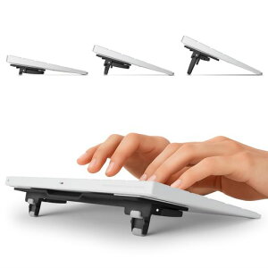 ESCFlipキーボードスタンドパソコンノートPC3段階高さ調節滑り止め付貼り直し可人間工学設計多くのキーボードに対応