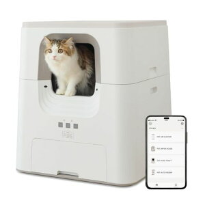 ジェックス【PURE】CATAUTOTOILET猫用自動トイレ多頭飼育高性能自動清掃アラート機能広々設計大型猫にも対応飛散防止おやすみモード複数飼育お留守番対策しっかり消臭猫砂Wi-Fi専用アプリ