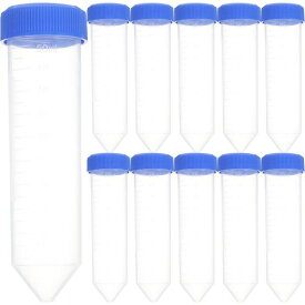 LIOOBO 50Ml 遠心管 青キャップ付き コニチューブ プラスチック製 遠心分離管 試験管 実験室用サンプル保存用 50本セット