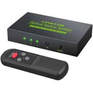 LiNKFOR SPDIF/TosLink ���f�W�^�� �ؑ֊� 3����2�o�� ���P�[�u�� ���z�� �����ؑ֊� �����O�k �X�C�b�` �����R���t�� ���P�[�u�� USB�P�[�u���t�� LPCM2.0 DTS Dolby-AC3�Ή�