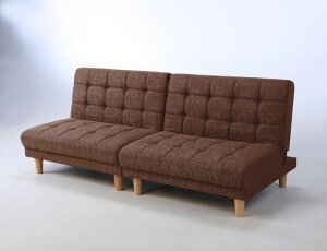 ビータ(Vita)4way分割ソファベッドカウチソファベッドローソファブラウン幅86x奥行70-90x高さ33-69cm3人掛け天然木ファブリックタイプ分割式3段階リクライニング耐荷重:ソファ時/80kg(1台)ベッ…