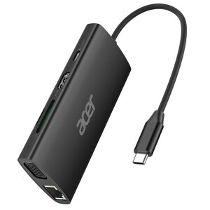 AcerUSBCnuType-C9in1hbLOXe[V100WUSBPDΉ4KHDMI|[g1080pVGA|[g5Gbpsf[^]USB-A|[gC[Tlbg|[gmicroSD&SDJ[hXbg