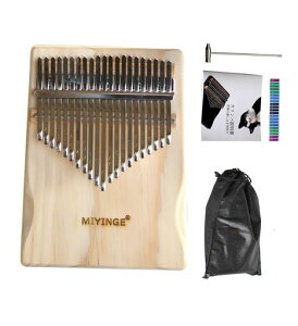 MIYINGE21音カリンバkalimba天然無垢材製、松の木、21キーカリンバ、女の子楽器、子ども用、親指琴、楽器、ミニカリンバ初心者向かりんば(21音ミニキー松の木カリンバ)