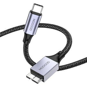 MOGOOD 0.5m USB C to Micro B �P�[�u�� USB3.0 ���� Seagate WD �O�t�� HDD Galaxy �Ή�