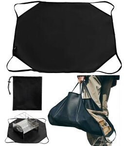 TOKYOCRAFTS焚き火シート80x80cmスパッタシート薪バッグチクチクしないブラック黒耐火耐熱防炎防火キャンプ芝生保護焚き火台シート