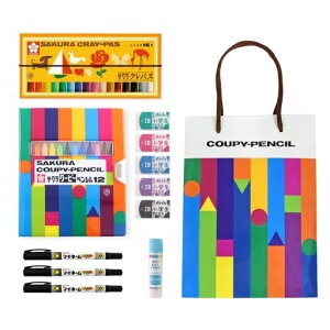 サクラクレパス文房具セットA小学生入学準備5点セットクレパス16色クーピー12色ネームペン消しゴムのりSS-A