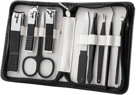 DAZOPAGE爪切りセット9点グルーミングセットマニキュアセットネイルケアセット多機能携帯便利専用収納ケース付き