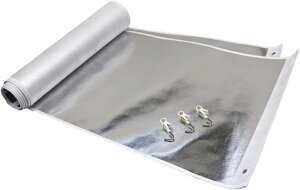 省エネスクリーン断熱カーテン遮光シート暖房効果アップ冷気ブロック寒さ対策エアコン節電日除けアルミ電気代節約室内用スクリーン取り付け簡単スリット有クリップ6個付【2枚組(窓1…