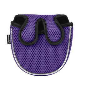 Anduxマレットパターカバーゴルフパターヘッドカバーシャフト半円MT/TG16(パープル)