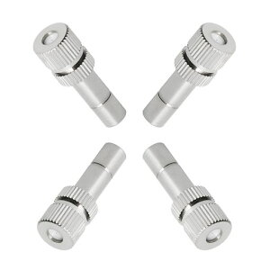 Ohamtes4PCSオリフィス径0.2mm(0.008”)ステム径6mmプッシュインスプレーノズル、低圧噴霧ノズル、マイクロミストノズル