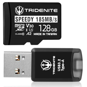 TRIDENITE185MB/sSPEEDYMicroSD128GB+DDR200J[h[_[USB3.2Type-AMicroSDp^OTGOtJ[h[_[A_v^TCRS-M32A128