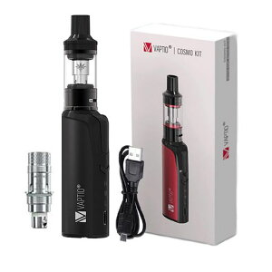 �d�q�^�o�R�X�^�[�^�[�L�b�gVapeVaptioCosmo�L�b�g�����͒����@�\1500mAh�����o�b�e���[2ML�C���� �`���R���p�N�g �Ŏg���₷��(�u���b�N)