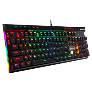 Redragon K580 VATA RGB LED�o�b�N���C�g�t�����J�j�J���Q�[�~���O�L�[�{�[�h|�}�N���L�[&��p���f�B�A�R���g���[���t��|�z�b�g�X���b�v�Ή��\�P�b�g|�I���{�[�h�}�N���^��|�u���[�X�C�b�`
