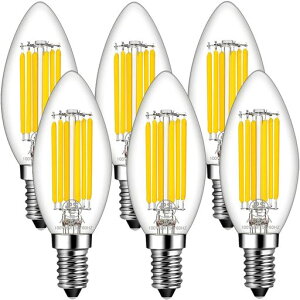 Acidea �V�����f���A�d�� E12���� C35 LED�t�B�������gC35 6W ���M60W�`���� ���P�x 813lm�G�W�\�� �����F�� �����Ή� �d���F 2700k �V�����f���A�� �X�C�^ ���g���d�� �ȃG�l �L�z�� 6���� PSE�c