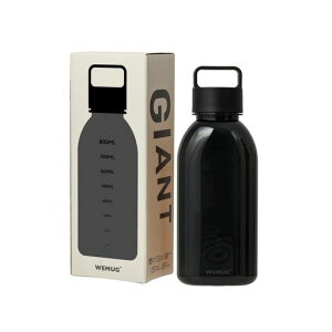 WEMUG �E�H�[�^�[�{�g�� 1000ml (���R�ꂵ�Ȃ������E�p�b�L�����X�Ő􂢂₷��) �v���X�`�b�N�{�g�� ���� Giant �u���b�N