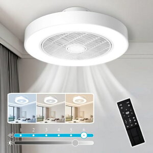 LEDシーリングファンライトサーキュレーター付き8畳調色/調光/風量調整DCモーター天井扇最大4000LMファン正逆回転タイマー機能節電省エネ寝室和室天井照明空気循環リモコン/説明書付Φ50CM
