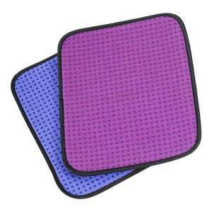 PATIKILマイクロファイバーボウリングボールシャミーパッド10”x8”2パックボウリングボールタオルクリーナーノンスリップボウリングアクセサリー男性用バイオレット/ローズ