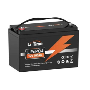 LiTime12V100Ah�����_�S���`�E���C�I���o�b�e���[1280W�d�͏o��100A��BMS4000��ȏ�T�C�N����10�N�g�p�\�R���p�N�g�Ōy��BCI�O���[�v�T�C�Y31LiFePO4
