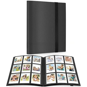 Ailunateチェキアルバムチェキ帳大容量ファイルチェキホルダーポラロイドケース収納インタックスミニ保管360枚(ブラック)