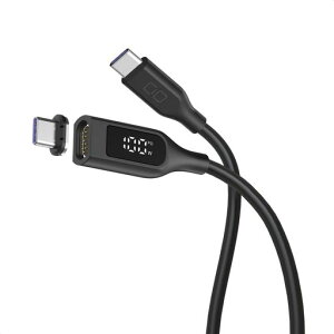 CIO�}�O�l�b�g�V���R���P�[�u��[�t���f�B�X�v���C�t�����f��]100W�Ή�USBType-C���΂ŒE���h���K�iIPX5�Ή�iphone15/16/17�^�C�vC�P�[�u��(�X�g���[�g�u���b�N1m)