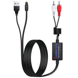 CAMWAY 192kHz�f�W�^���A�i���O�����ϊ��� RCA �I�X�P�[�u���t�� ���f�W�^�� RCA �ϊ� 192kHz DAC �R���o�[�^ 1.75 m SPDIF to RCA �f�W�^�� - �A�i���O �I�[�f�B�I �R���o�[�^�[ Toslink to