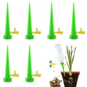 自動水やり機植物【6個セット】自動給水器自動散水機給水キャップ留守水やり植物用散水ツール滴下量の調節でき取り付けが簡単非常に便利な日用品と園芸道具、忙しい時、旅行や出張…