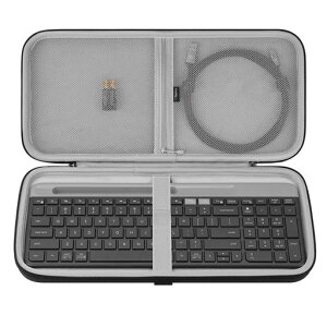 Geekria �L�[�{�[�h �n�[�h�V�F���ی�g���x���o�b�O�A���W�N�[�� Logicool MK470 �X���� ���C�����X �L�[�{�[�h�ƃ}�E�X �R���{�A���W�N�[�� Logicool MK470�A K585�A K580 �ɑΉ� (�_�[�N�O���[)