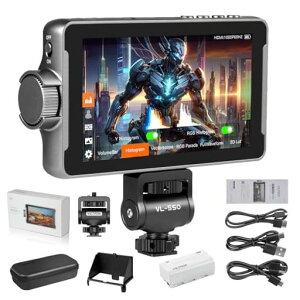 VILTROXDC-550PRO5.5インチカメラビデオモニタータッチ式フィールドモニタータッチスクリーン4KHDMI信号出力/入力1920X1080IPS1200CD/M2高輝度3DLUT外部用液晶モニター