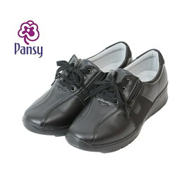 パンジー Pansy 4428 レディース スニーカー 幅広5E 快適フィット ゆったり設計 抗菌防臭 レースアップ＆スライドファスナー付き ウォーキングにも◎ 4.0cmヒール