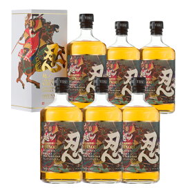 【ラッピング対応】忍 ブレンデッドウイスキー 43度 700ml 越ノ忍 お中元 熟成 ウイスキー 人気 ミズナラ 1本 1ケース セット モルト グレーン 化粧箱入り 誕生日 マニア 忍蒸留所 ジャパニーズオーク 飲み比べ プレゼント ギフト お祝い ジャパニーズウイスキー 業務用