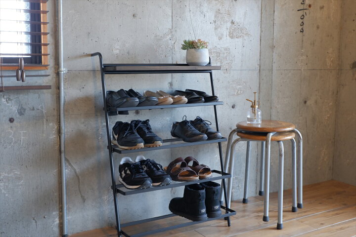 楽天市場】アイアンシューズラック Iron Shoes Rack 靴棚 下駄箱 靴 