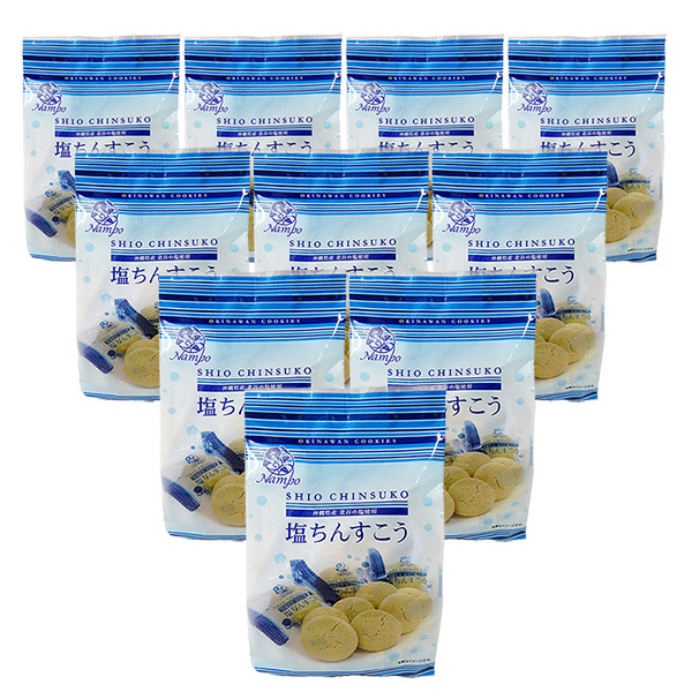 与え 沖縄の伝統的なちんすこうは 小麦粉とラードを使ったお菓子です 新入荷 15個入り×10袋セット 塩ちんすこう ブランド買うならブランドオフ 全国送料無料