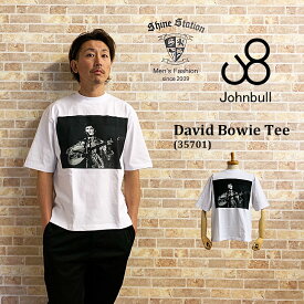 ジョンブル メンズ《半袖Tシャツ》DAVID BOWIE半袖Tシャツ アメカジ JOHNBULL johnbull 35071 メンズファッション デビットボウイ バンドTシャツ フォト ユニバーサルミュージック カットソー シャインステーションNO2
