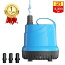 ＼楽天1位／【期間限定価格3,680円～】水中ポンプ 100v 底部入水式 循環ポンプ 50・60HZ通用 最大吐出量1500L/h 揚程1…