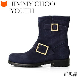 ブーツ Jimmy Choo ショート ブーツ エンジニア ブーツ レディース イタリア製 ブランド ジミーチュウ 靴 Youth Biker 本革 バイカー ブーツ ワークブーツ 黒 大きいサイズ 25cm ブラック ネイビー ゴールド スエード レザー ブーツ ジミーチュー