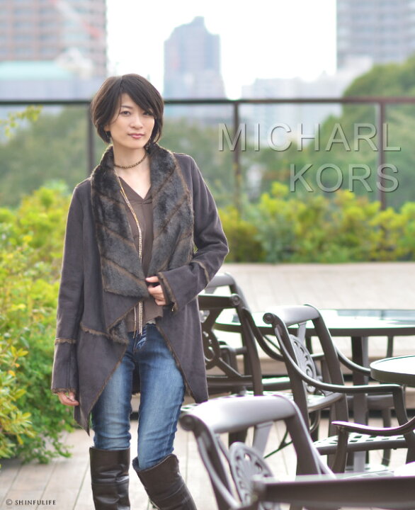 楽天市場】マイケルコース michael kors ドレープ コート ショート 
