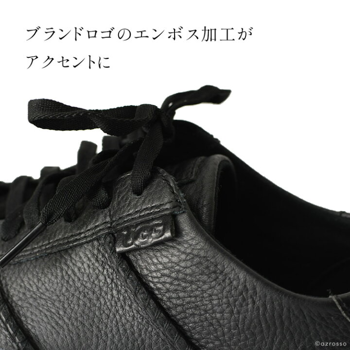 楽天市場】UGG スニーカー 正規品 レザー スニーカー 黒 スニーカー 