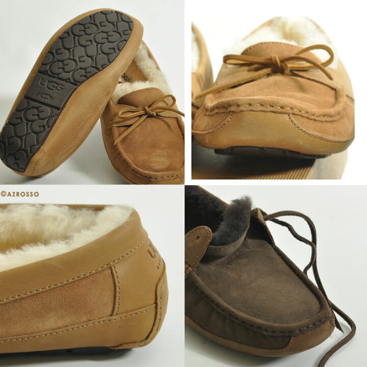 楽天市場】UGG モカシン メンズ スリッポン ムートンシューズ スエード 