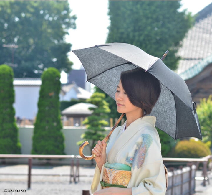 楽天市場】日本製 日傘 綿 麻 布 長傘 ブランド WAKAO ワカオ 傘 