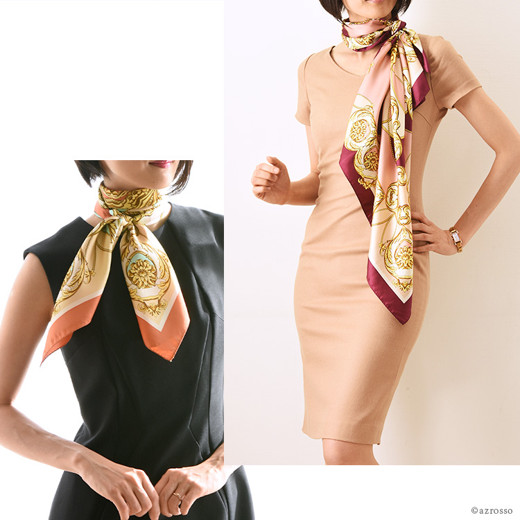 楽天市場】日本製 シルクスカーフ 大きめ スカーフ シルク 大判 正方形