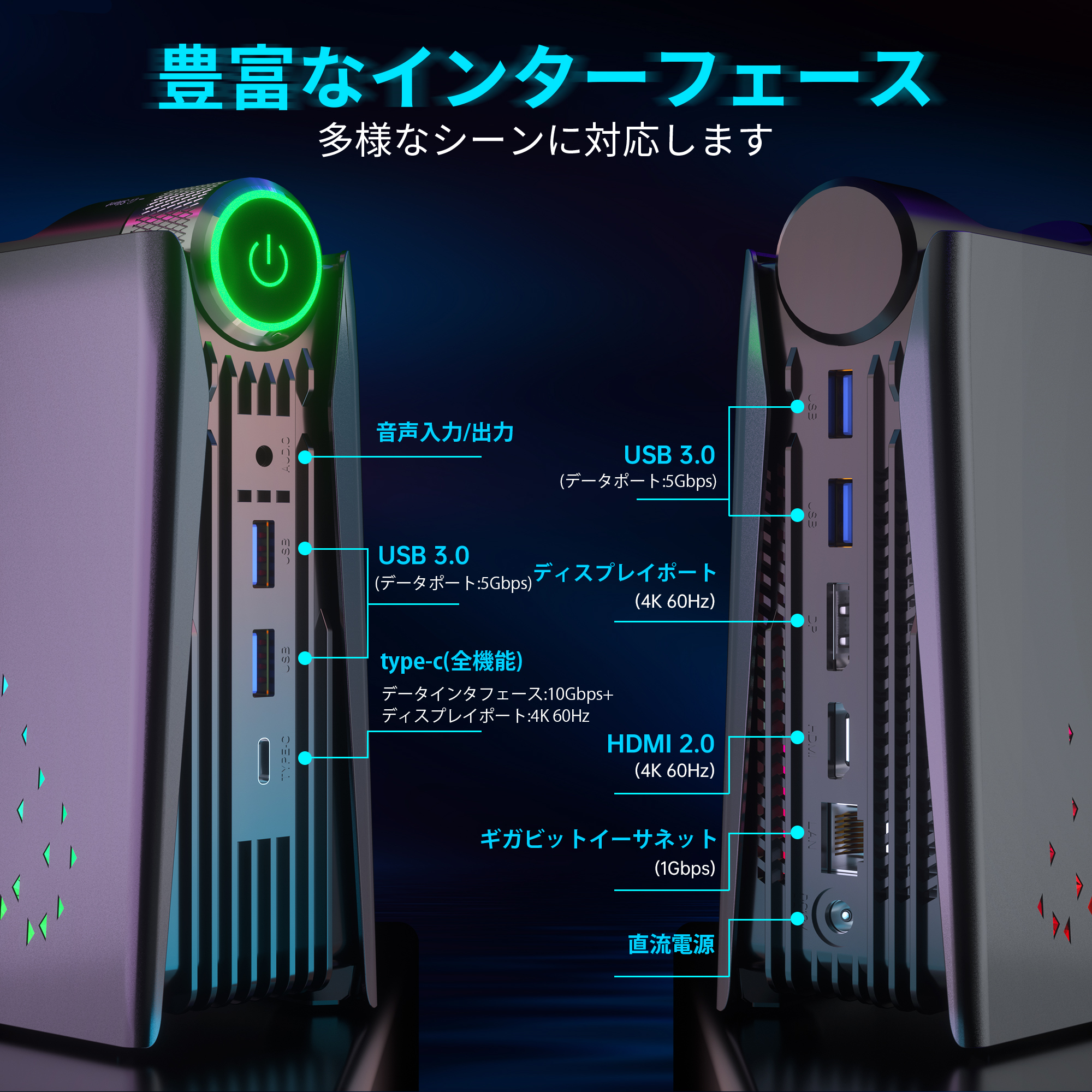 贈答品 ミニpc amd Ryzen 7 5800U最大4.4GHz DDR4 8C16T 16GB 512GB