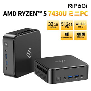 yԌ18Itz Q[~O AMD Ryzen 5 7430U ~jpc Vŏ^Q[~Opc ő4.3GHz 6C12T DDR4 16/32gb 512gb SSD ~jpc mini pc 4K@60Hz 3ʓo ^pc É  WiFi 6 BT5.2 USB3.2×6/HDMI2.0/Type-C Win11