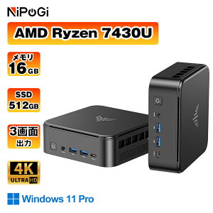 �y���Ԍ���10%�I�t�z �Q�[�~���O AMD Ryzen 5 7430U �~�jpc �V�ŏ��^�Q�[�~���Opc �ő�4.3GHz 6C12T ������ 16GB 512gb SSD �~�jpc mini pc 4K@60Hz 3��ʓ����o�� ���^pc �É� ���� WiFi 6 BT5.2 USB3.2×6/HDMI2.0/Type-C Win11