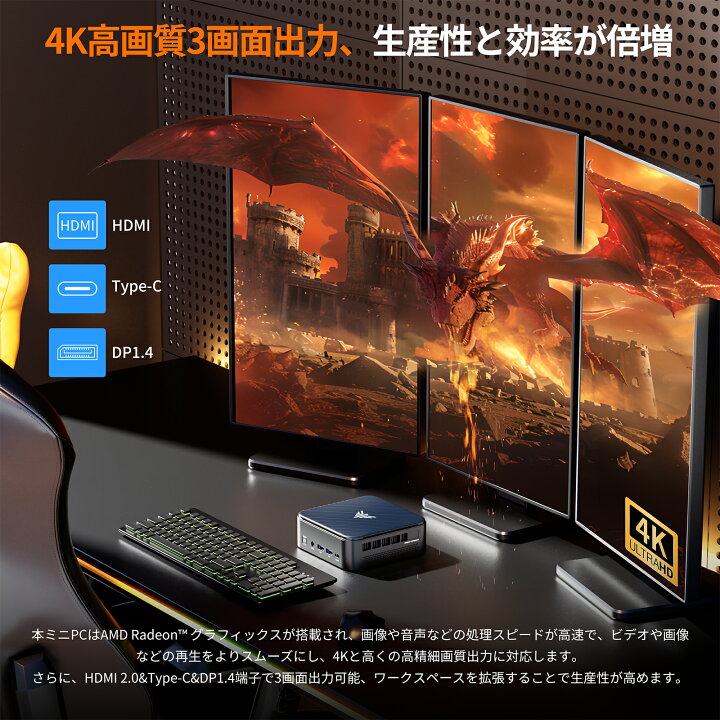 楽天市場】【期間限定10%オフ】 NiPoGi ゲーミング AMD Ryzen7 7730U 