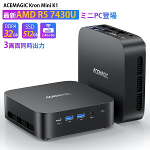 OEM Keyy20%OFFN[|z ACEMAGIC 2025NŐV ~jpc AMD R5 7430Uy32GB DDR4 512SSD M.2 NVMez Windows11ProΉ ő4.3GHz mini pc WiFi6 SSDeʊg\ ^pc 4K@60Hz É MU ~jp\R 6C12T BT5.2