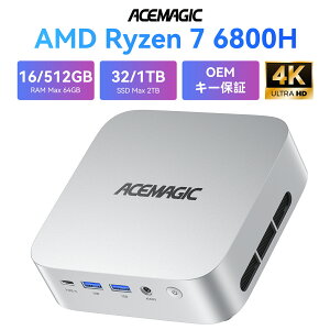 u2025ŐVfvACEMAGIC ~jPCyAMD Ryzen 7 6800H \8C/16Tz~jp\R mini pc ^PC 2.5G LAN 64GB DDR5 +4TB SSDig\j34KΉ Radeon 680M ő3.7GHz ^ É win11 pro TYPE-C HDMI2.0+DP1.4 Wi