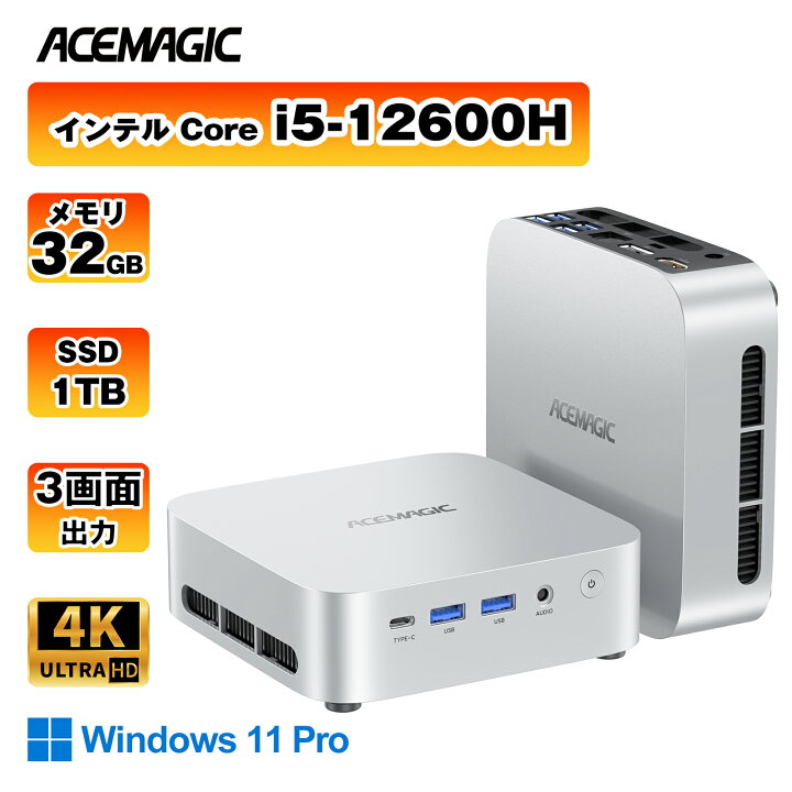 楽天市場】【期間限定10％OFF】ミニpc インテル Core i5-12600H mini 